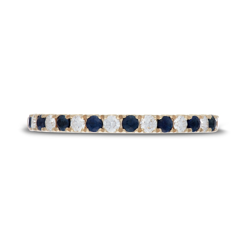 Main Image 3 of Neil Lane Blue Sapphire & Diamond Anniversary Ring 1/5 ct tw 14K Yellow Gold