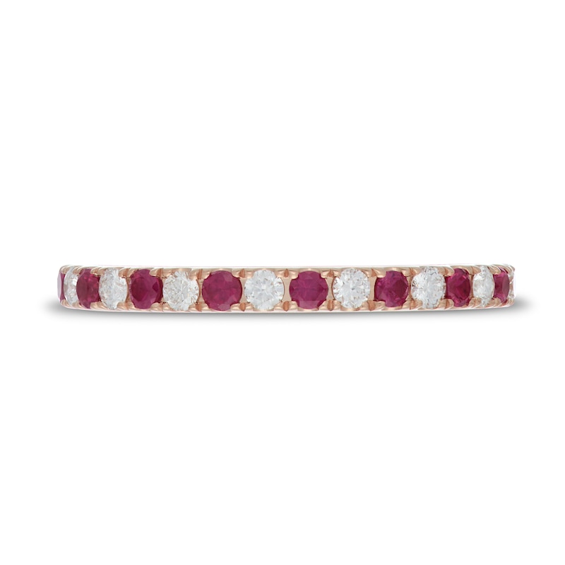 Main Image 3 of Neil Lane Ruby & Diamond Anniversary Ring 1/5 ct tw 14K Rose Gold