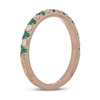 Thumbnail Image 1 of Neil Lane Emerald & Diamond Anniversary Ring 1/5 ct tw 14K Rose Gold