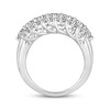 Diamond Multi-Row Anniversary Ring 3-1/2 ct tw Round-cut 14K White Gold