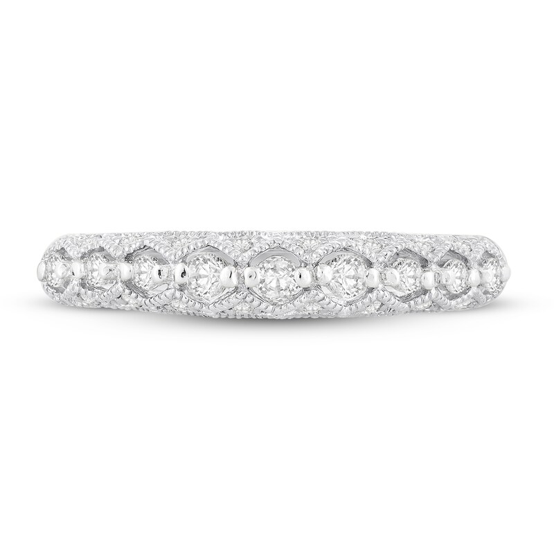 Diamond Anniversary Ring 1/4 ct tw Round-cut 10K White Gold