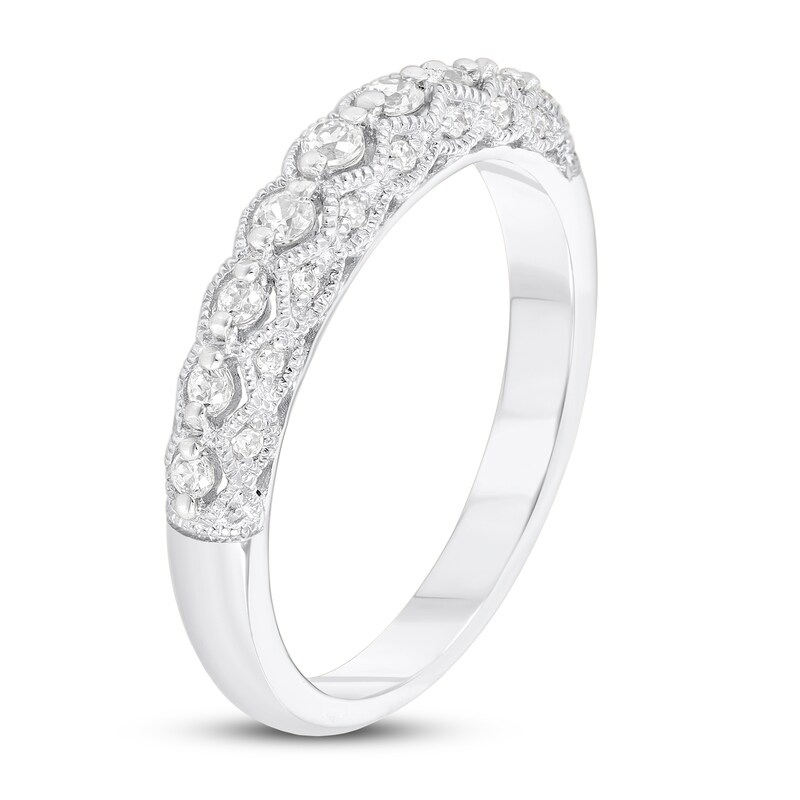 Diamond Anniversary Ring 1/4 ct tw Round-cut 10K White Gold