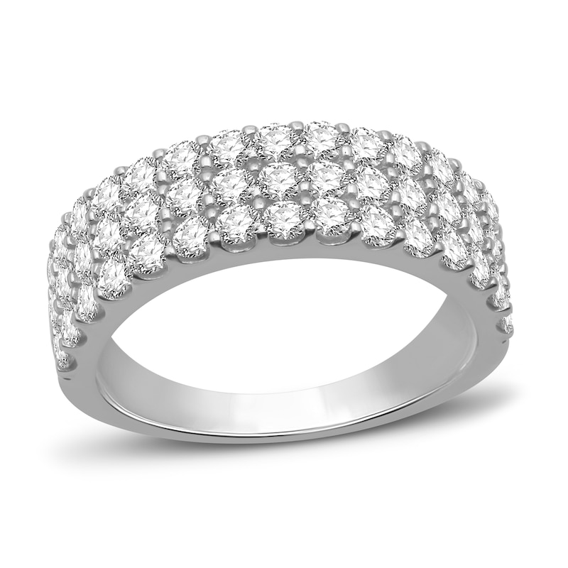 Diamond Anniversary Ring 1-1/2 ct tw Round-cut 10K White Gold
