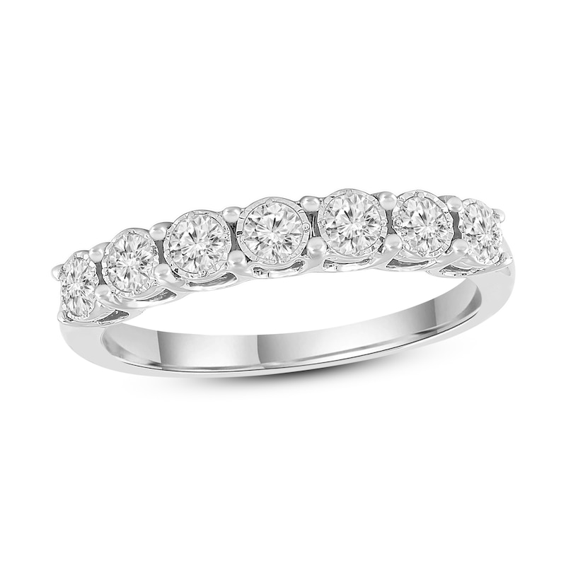 Diamond Anniversary Ring 1/2 ct tw Round-Cut 14K White Gold