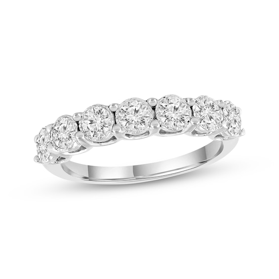 Diamond Anniversary Ring 1 ct tw Round-Cut 14K White Gold