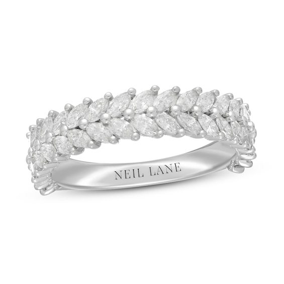 Neil Lane Premiere Diamond Anniversary Ring 1-1/5 ct tw Marquise-Cut 14K White Gold