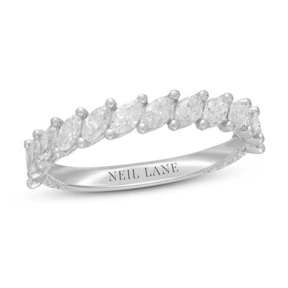 Neil Lane Premiere Diamond Anniversary Ring 1 ct tw Marquise-Cut 14K White Gold