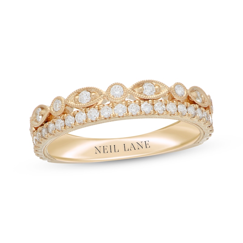 Neil Lane Diamond Anniversary Ring 1/2 ct tw Round-Cut 14K Yellow Gold