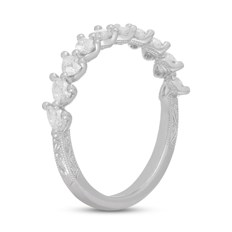 Main Image 2 of Neil Lane Premiere Diamond Anniversary Ring 3/4 ct tw Pear-Shaped 14K White Gold