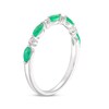 Thumbnail Image 2 of Emerald & Diamond Anniversary Ring 10K White Gold