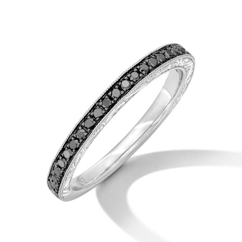 Main Image 1 of Neil Lane Black Diamond Anniversary Ring 1/3 ct tw Round-cut 14K White Gold