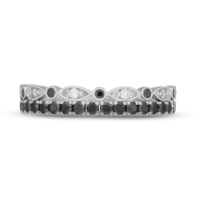 Neil Lane Black & White Diamond Anniversary Band 5/8 ct tw Round-cut 14K White Gold