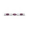 Thumbnail Image 3 of Neil Lane Garnet & Diamond Anniversary Ring 1/6 ct tw 14K White Gold