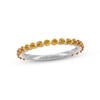 Thumbnail Image 1 of Neil Lane Round-cut Citrine Anniversary Ring 14K White Gold Size 7