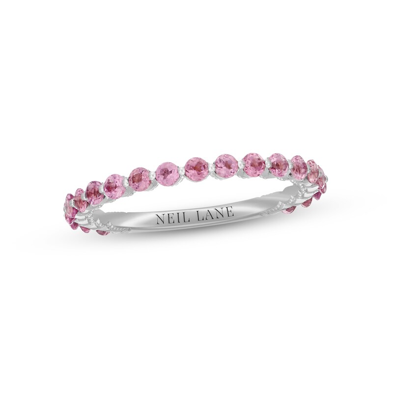Main Image 1 of Neil Lane Pink Tourmaline Anniversary Ring 14K White Gold