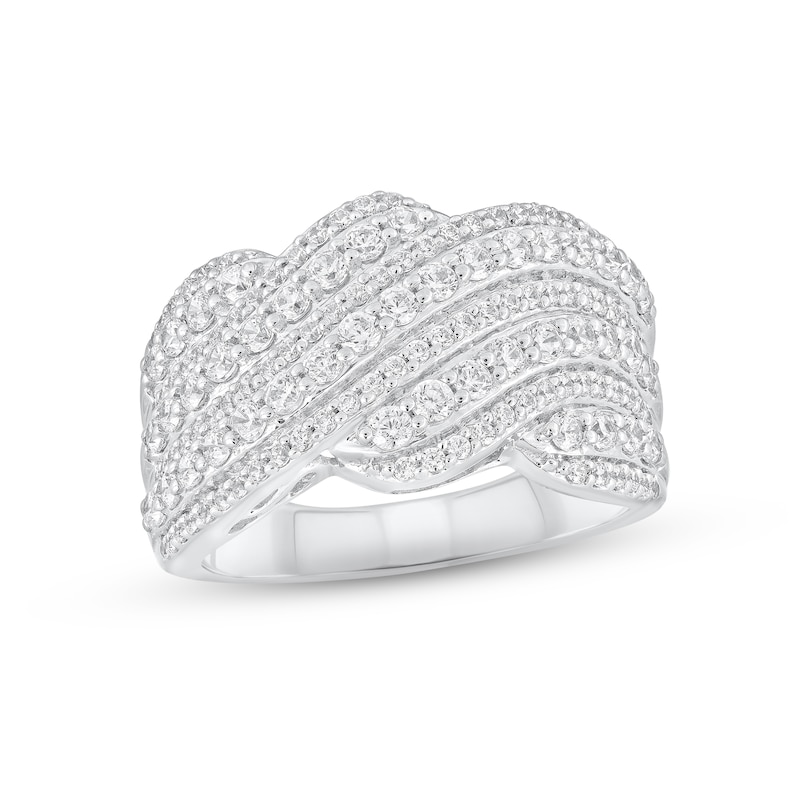 Main Image 1 of Adore Diamond Anniversary Ring 1-1/2 ct tw Round-cut 10K White Gold