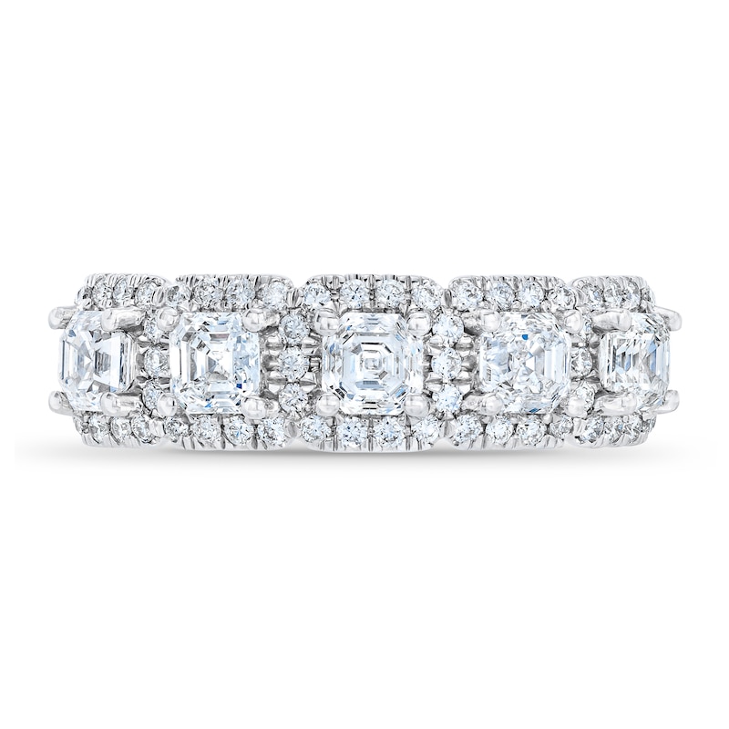 niezen schuifelen Verhogen Royal Asscher Akiko 5-Stone Diamond Anniversary Ring 1 1/2 ct tw Asscher-cut  14K White Gold | Kay Outlet