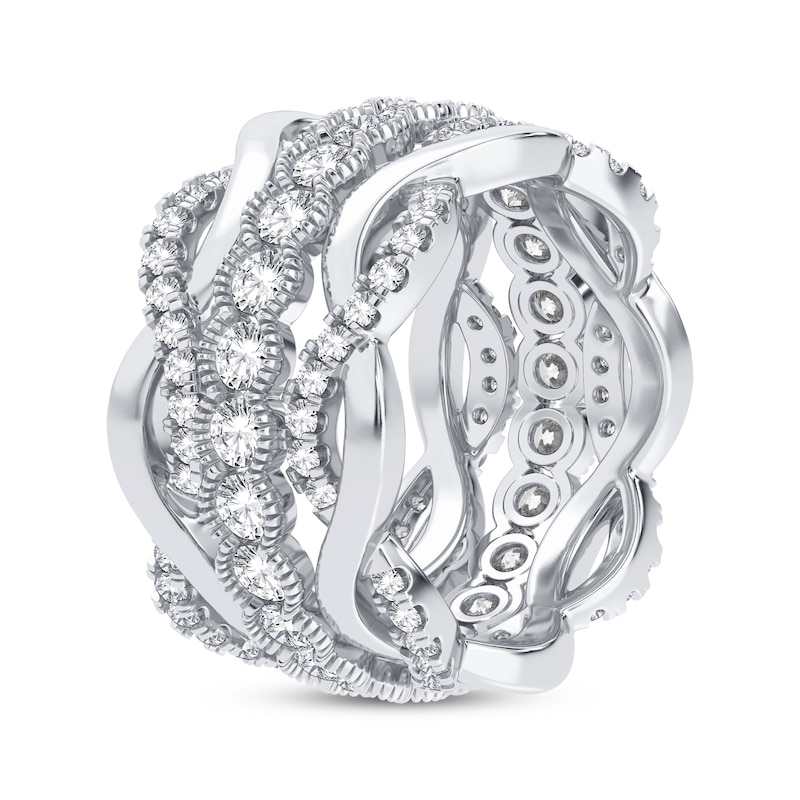 Main Image 2 of Diamond Eternity Band 2 ct tw Round-cut 14K White Gold