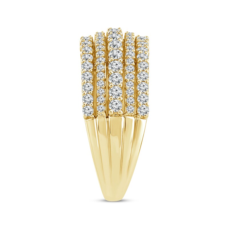 Round-Cut Diamond Multi-Row Anniversary Band 1 ct tw 14K Yellow Gold