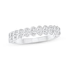 Round-Cut Diamond Double-Row S-Curve Anniversary Band 1/2 ct tw 10K White Gold