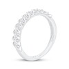 Round-Cut Diamond Double-Row S-Curve Anniversary Band 1/2 ct tw 10K White Gold