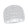 Round-Cut Diamond Seven-Row Anniversary Band 1 ct tw 10K White Gold