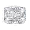 Round-Cut Diamond Seven-Row Anniversary Band 1 ct tw 10K White Gold