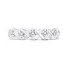 Thumbnail Image 2 of Round-cut Diamond Twist Anniversary Band 1 ct tw 14K White Gold