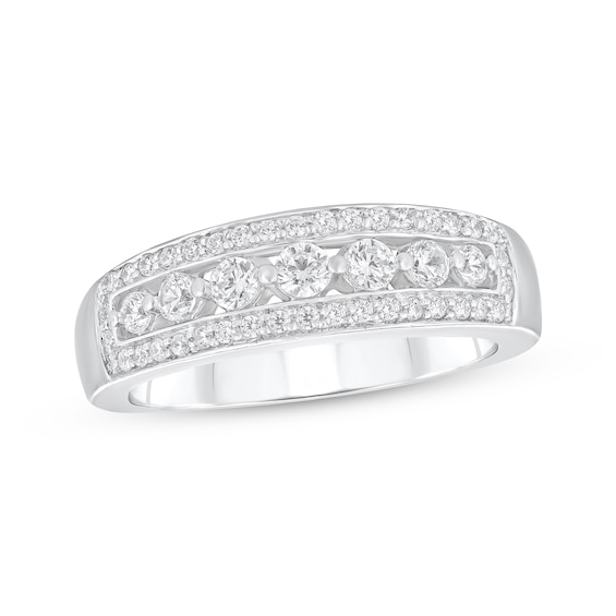 Round-cut Diamond Anniversary Band 1/2 ct tw 14K White Gold