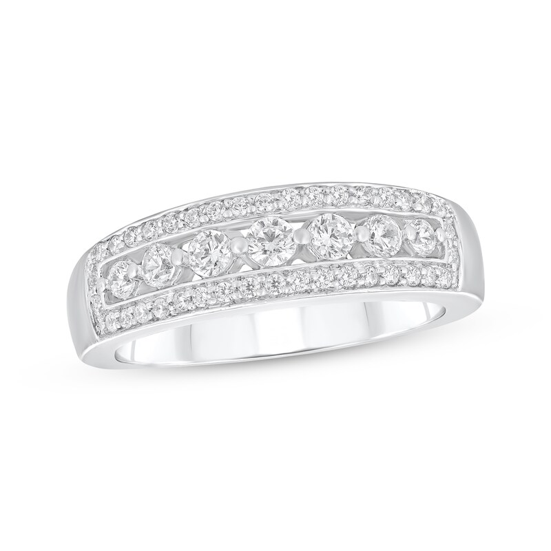 Round-cut Diamond Anniversary Band 1/2 ct tw 14K White Gold