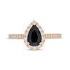 Thumbnail Image 2 of Neil Lane Pear-Shaped Black & White Diamond Engagement Ring 1-1/2 ct tw 14K Yellow Gold