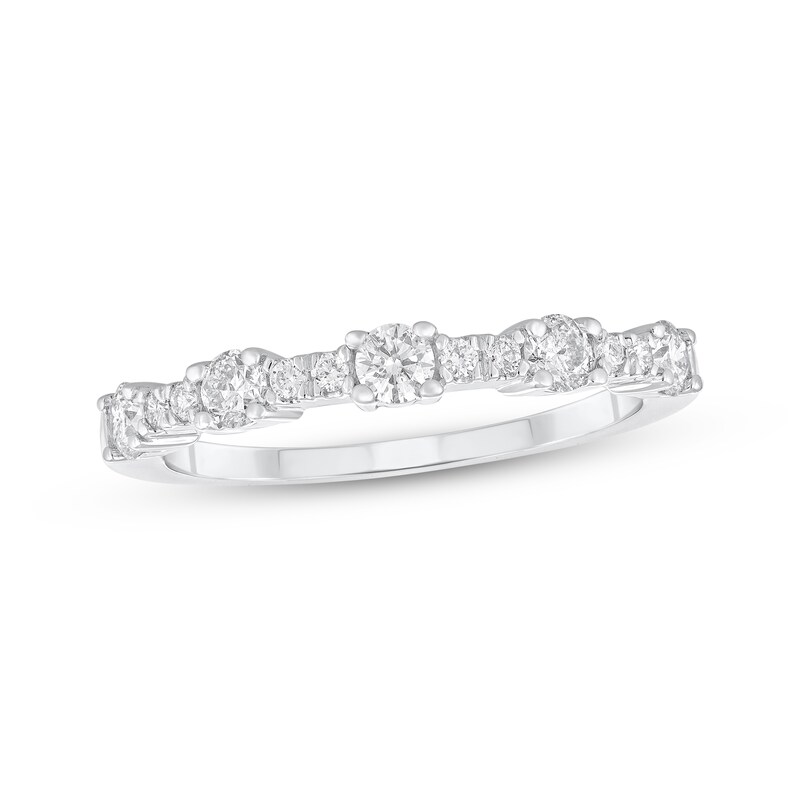 Main Image 1 of Round-cut Diamond Anniversary Band 1/2 ct tw 14K White Gold