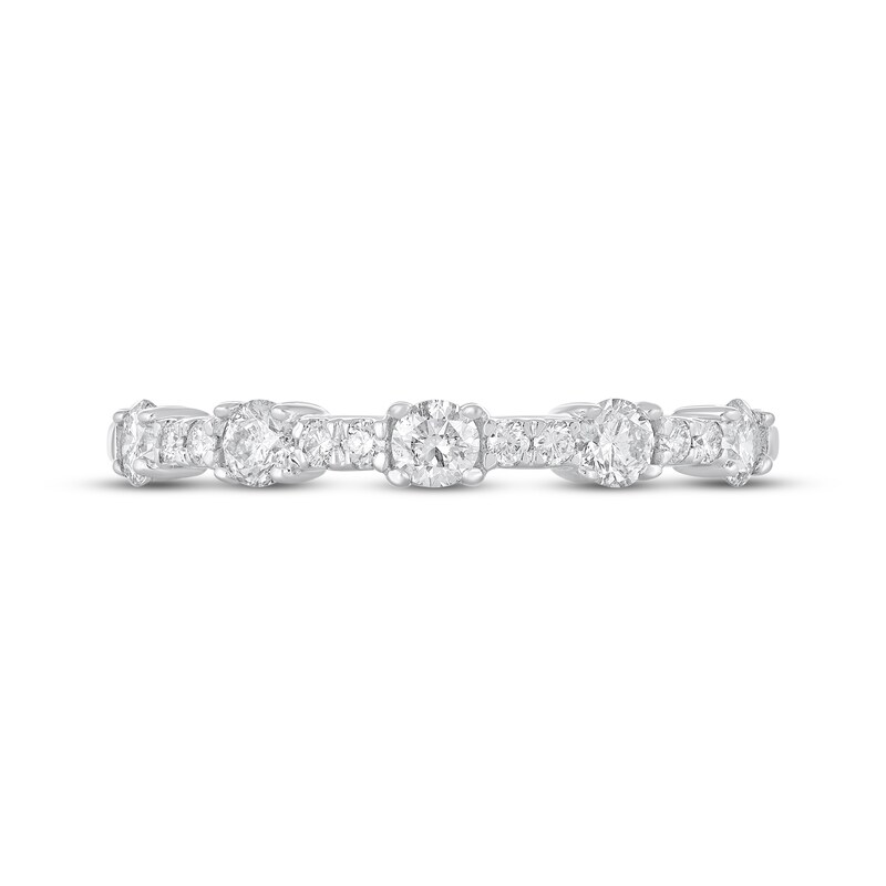 Main Image 2 of Round-cut Diamond Anniversary Band 1/2 ct tw 14K White Gold