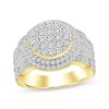 Thumbnail Image 1 of Men's Multi-Diamond Center Circle Ring 2 ct tw 10K Yellow Gold