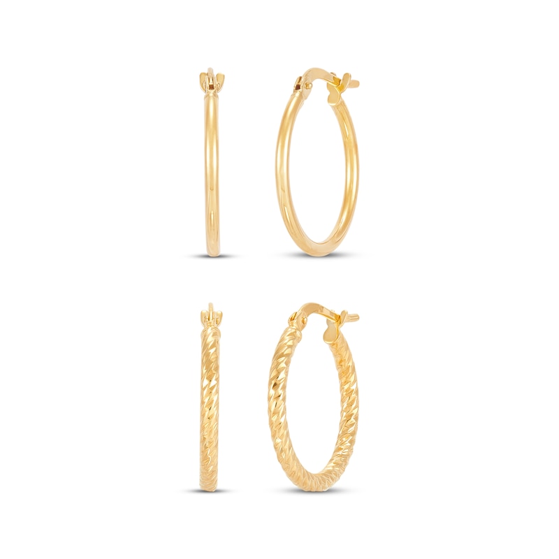 Main Image 1 of Hoop Earrings Gift Set 10K Yellow Gold