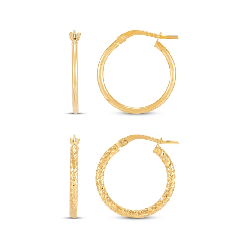 Main Image 3 of Hoop Earrings Gift Set 10K Yellow Gold