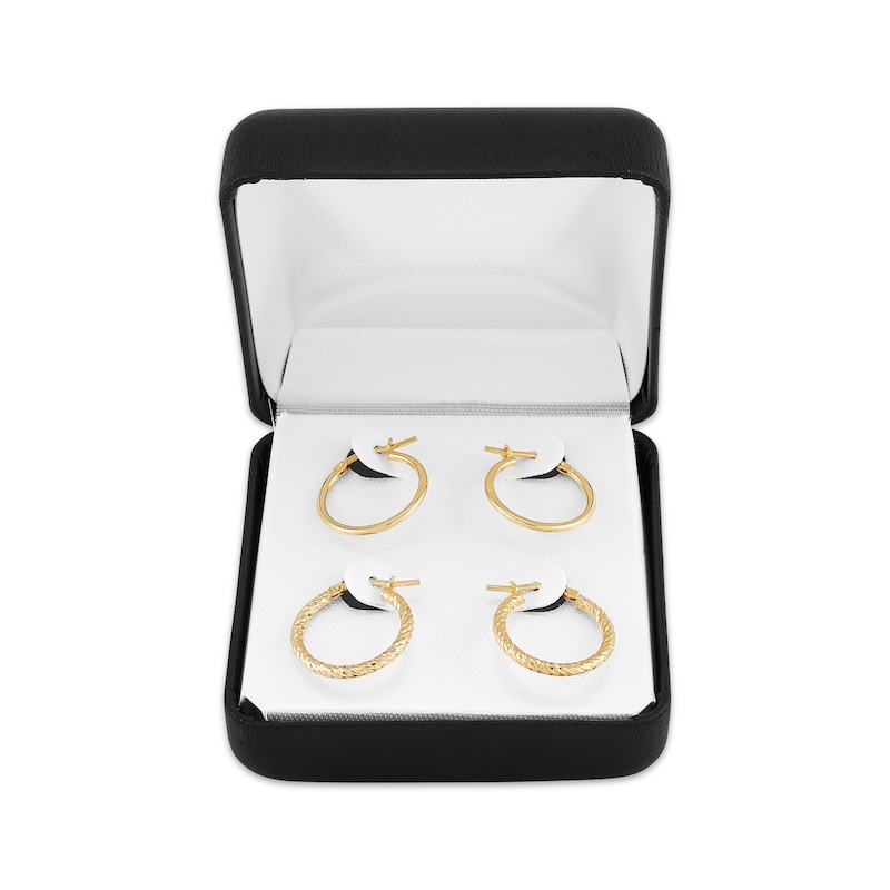 Main Image 4 of Hoop Earrings Gift Set 10K Yellow Gold