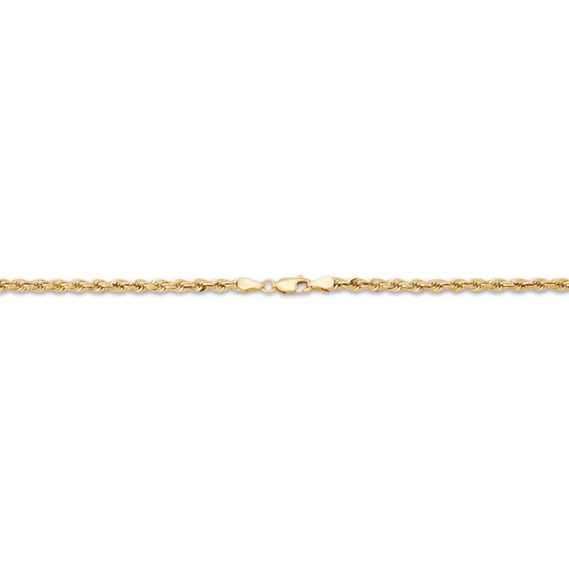 Main Image 3 of Semi-Solid Glitter Rope Chain Necklace & Bracelet Set 10K Yellow Gold