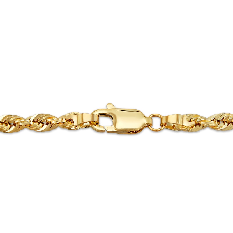 Main Image 6 of Semi-Solid Glitter Rope Chain Necklace & Bracelet Set 10K Yellow Gold