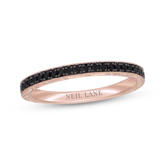 Neil Lane Black Diamond Anniversary Ring 1/3 ct tw 14K Rose Gold