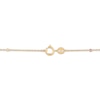 Thumbnail Image 3 of Diamond-Cut Rosary Cross Necklace 14K Tri-Tone Gold 17.75"