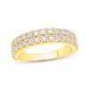 Thumbnail Image 1 of Lab-Grown Diamonds Two-Row Anniversary Ring 1 ct tw 14K Yellow Gold