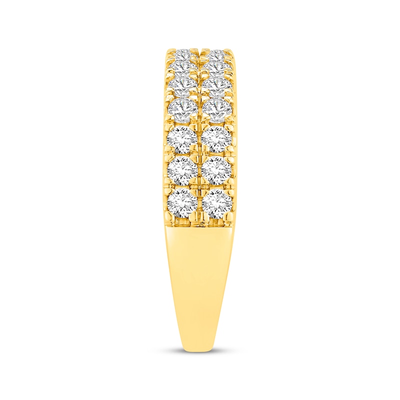 LabCreated Diamonds by KAY TwoRow Anniversary Ring 1 ct tw 14K Yellow