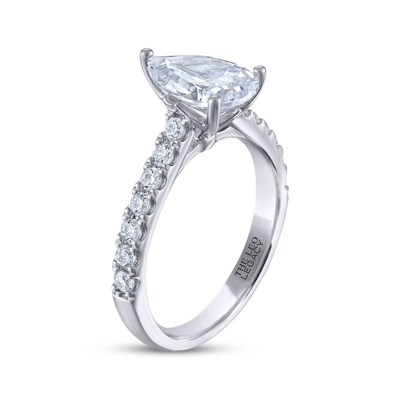 Main Image 2 of THE LEO Legacy Lab-Grown Diamond Pear-Shaped Engagement Ring 2-1/2 ct tw 14K White Gold