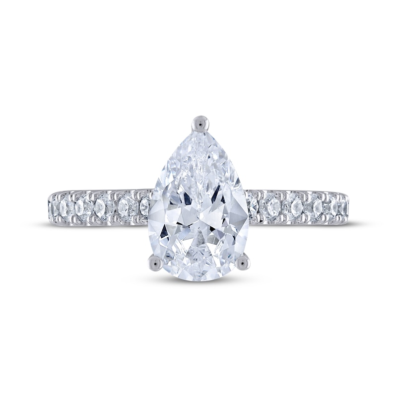 Main Image 3 of THE LEO Legacy Lab-Grown Diamond Pear-Shaped Engagement Ring 2-1/2 ct tw 14K White Gold