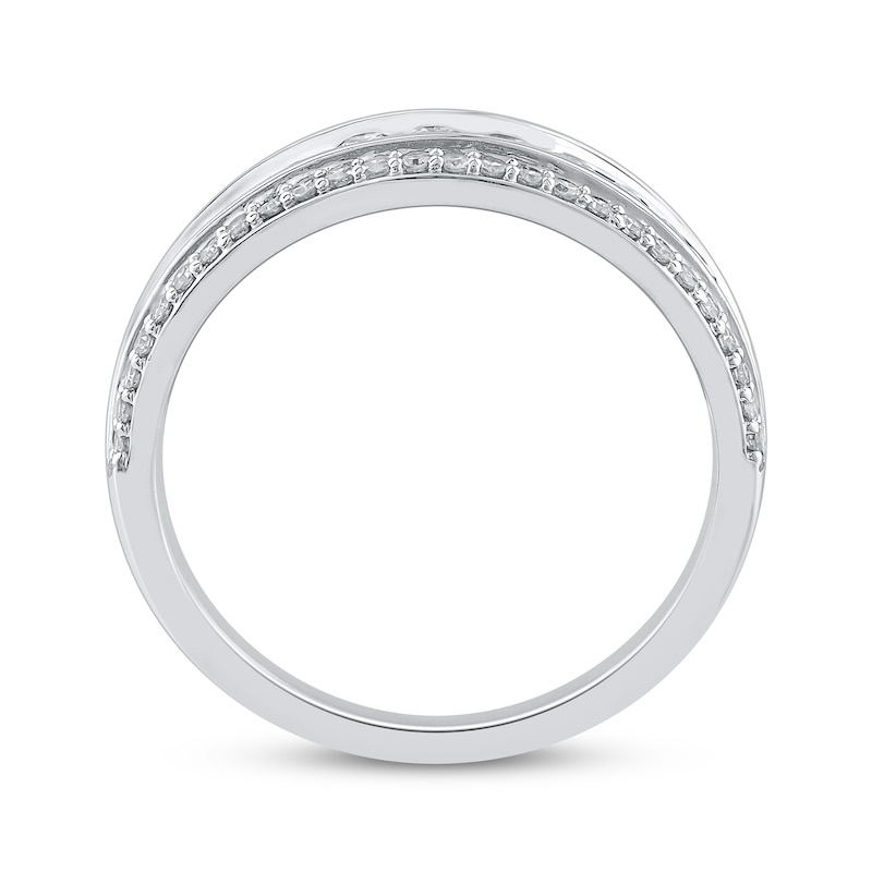 Diamond Four-Row Anniversary Ring 1 ct tw 14K White Gold