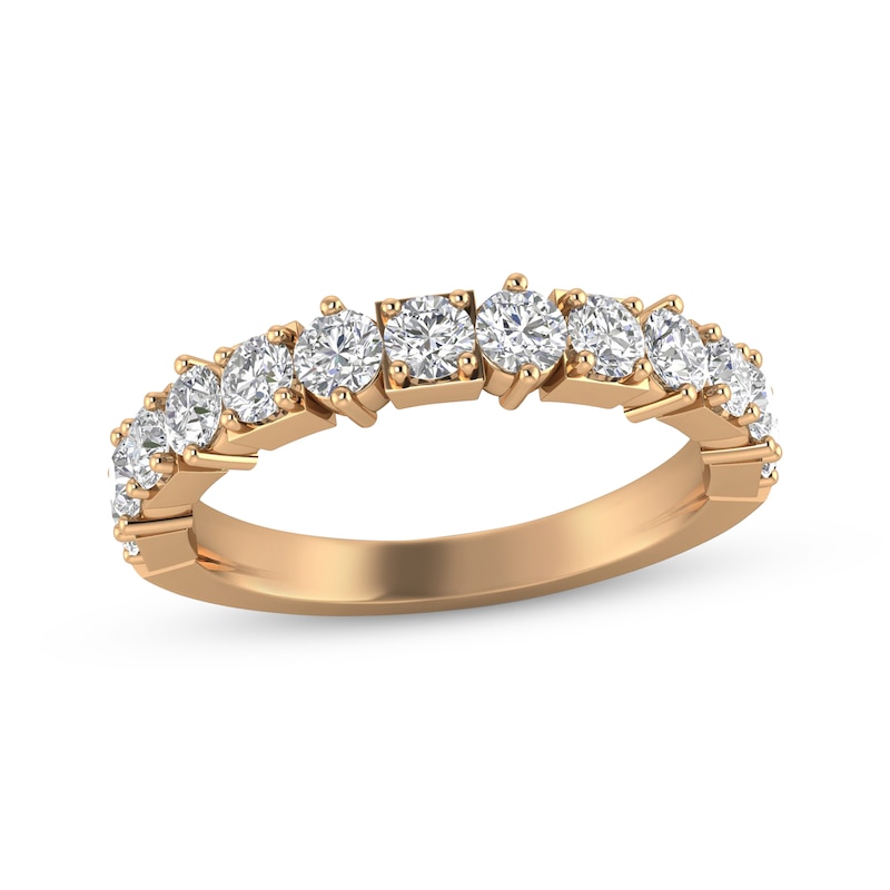 Diamond Anniversary Ring 1 ct tw 14K Rose Gold