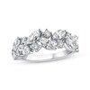 Thumbnail Image 1 of Adore Marquise & Round-Cut Diamond Alternating Anniversary Ring 2 ct tw 14K White Gold