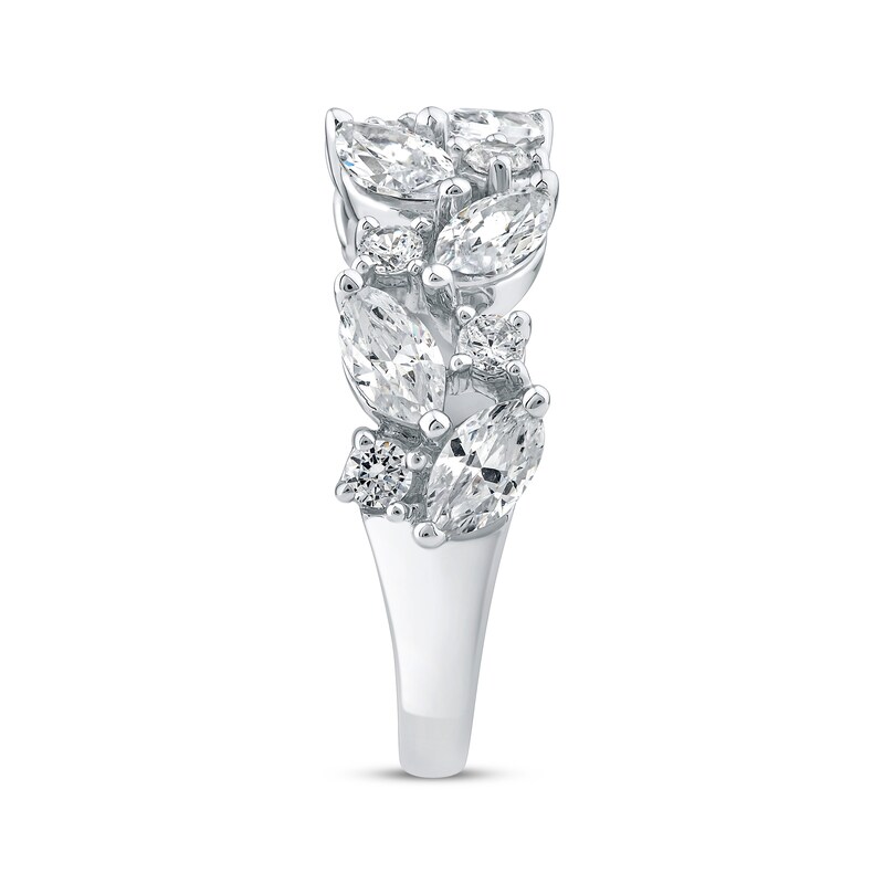 Main Image 2 of Adore Marquise & Round-Cut Diamond Alternating Anniversary Ring 2 ct tw 14K White Gold