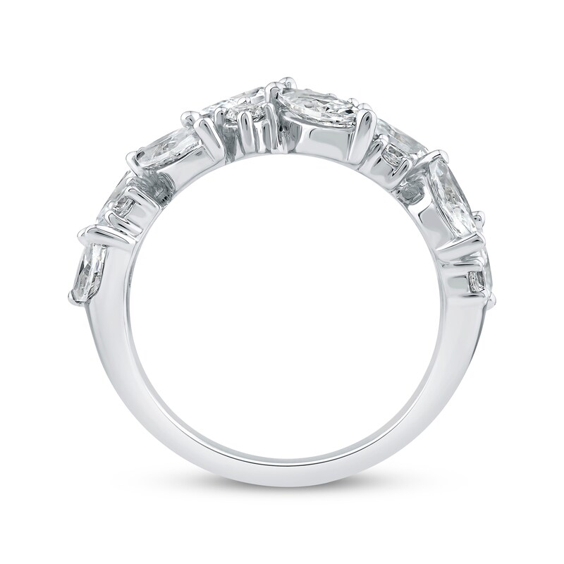 Main Image 3 of Adore Marquise & Round-Cut Diamond Alternating Anniversary Ring 2 ct tw 14K White Gold
